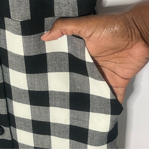 🎊Host Pick 9/27!🎊 1901 Checkered Pinafore plaid dress women’s Size 14 preppy - Picture 7 of 13